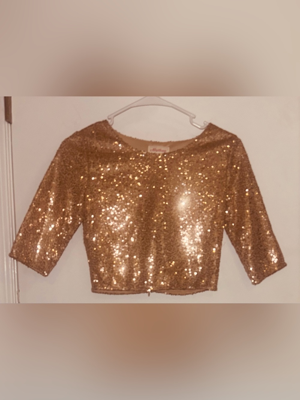 Alythea Rose Gold Sequin Top